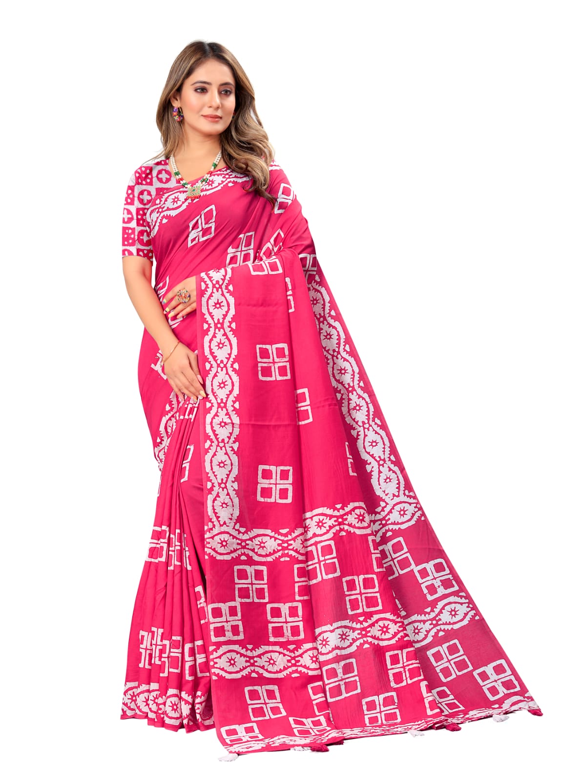 Shree Radha Raman Trendz Cotton Batik Printed Saree Catalog
