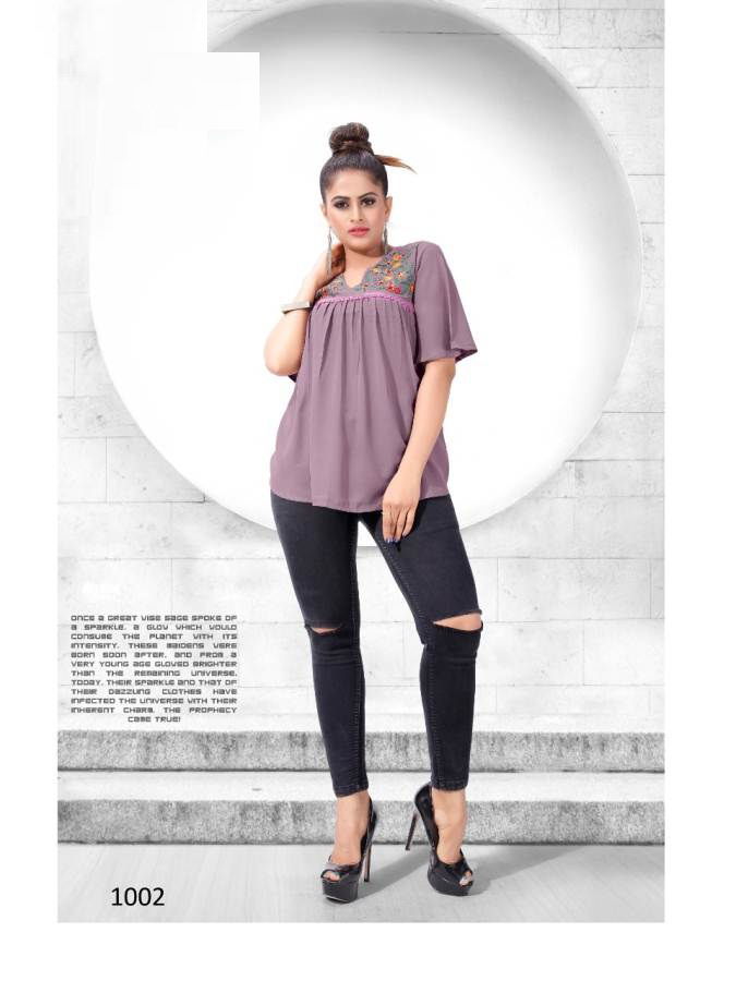 Glame Up Latest Fancy Designer Casual Wear Trendy Western Ladies Short Tops Collection
