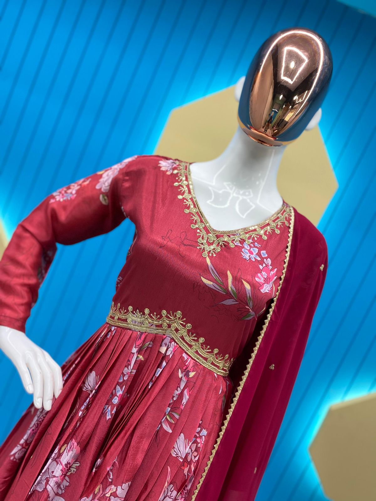 LG 1808 Long Kurti With Bottom Dupatta Wholesalers Clothing Supplier In India
