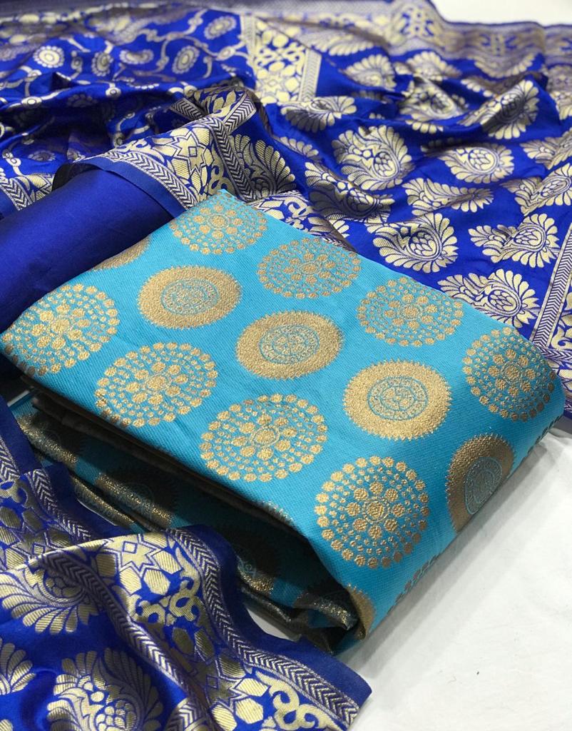 Banarasi Silk Dress 30 Latest Designer  Casual Wear Dress Material Collection