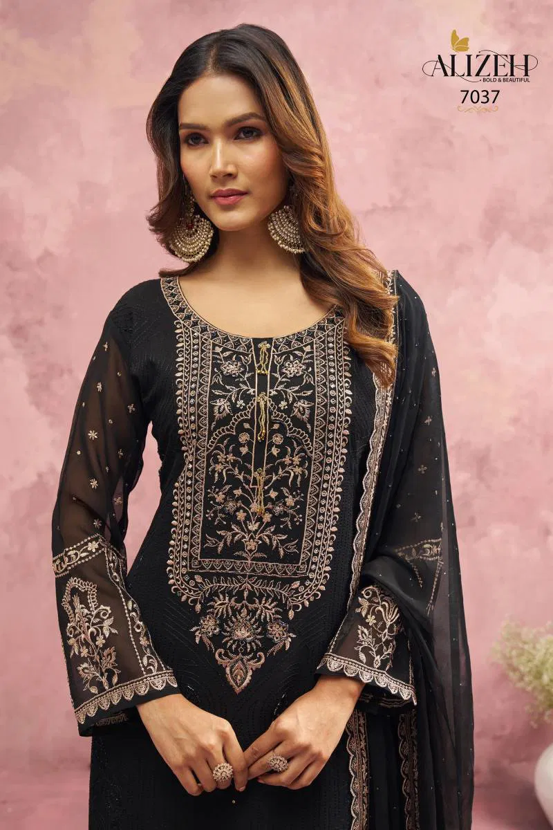 Aura By Alizeh Georgette With Khatli Work Designer Salwar Suits Suppliers In India