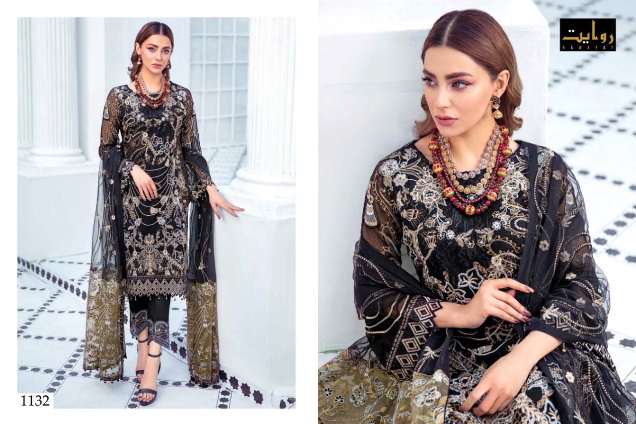 Rawayat Ramsha 5 Festive Wear Georgette With Embroidery Pakistani Salwar Kameez Collection