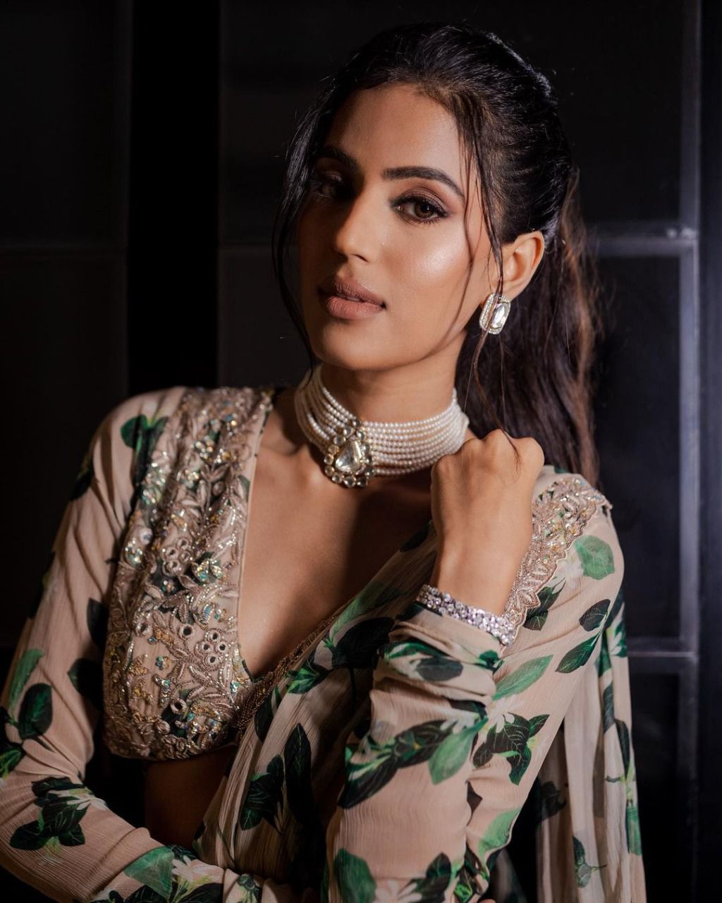 9233 Embroidery Georgette Readymade Party Wear Saree