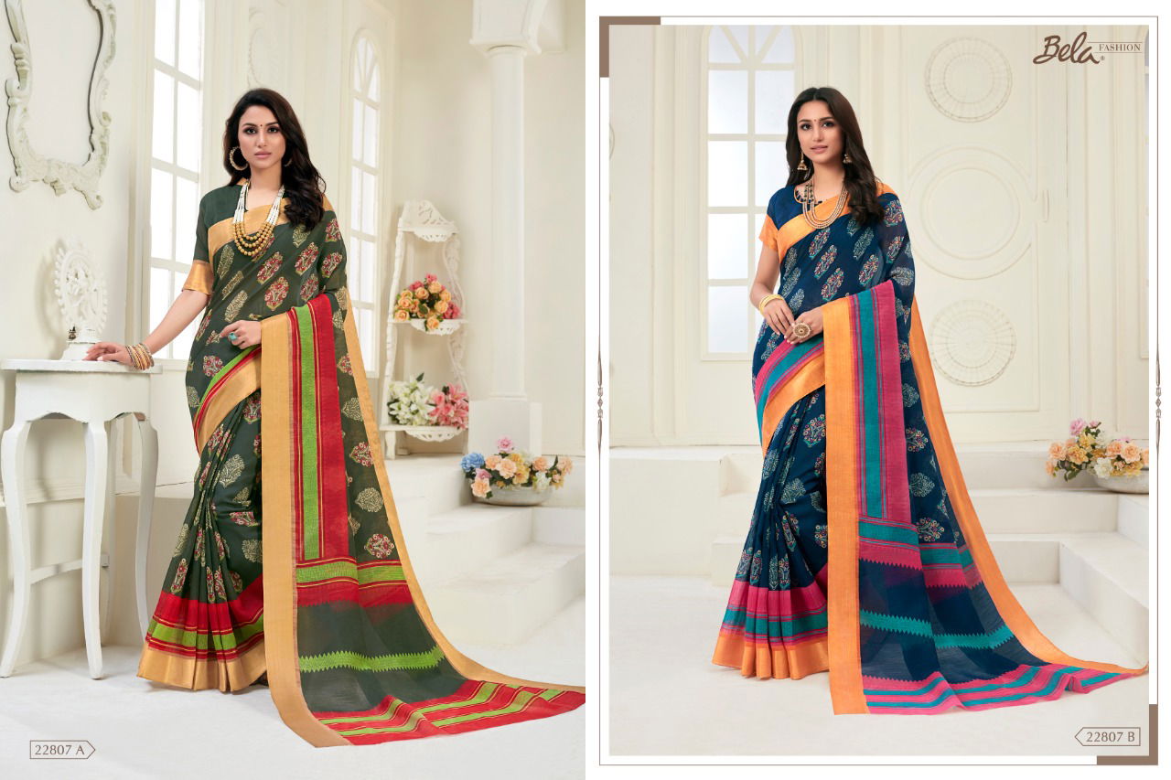 BELA JASMINE VOL-13 Latest Designer Festive Wear Heavy Chiffon Printed saree Collection