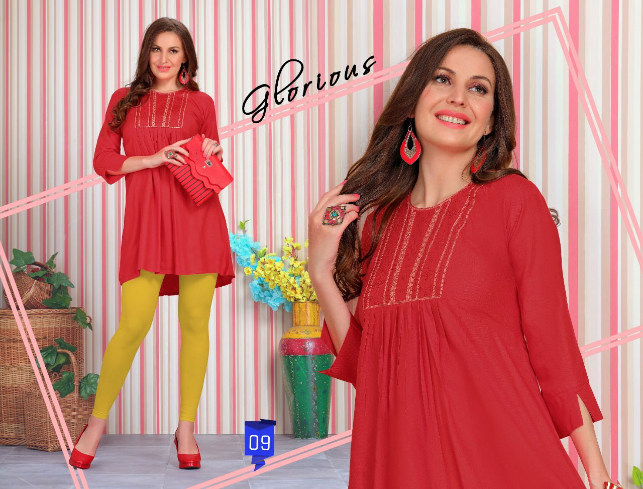 Trendy Fiza 4 fancy designer Casual Regular Wear Heavy Rayon Short Kurtis Collection