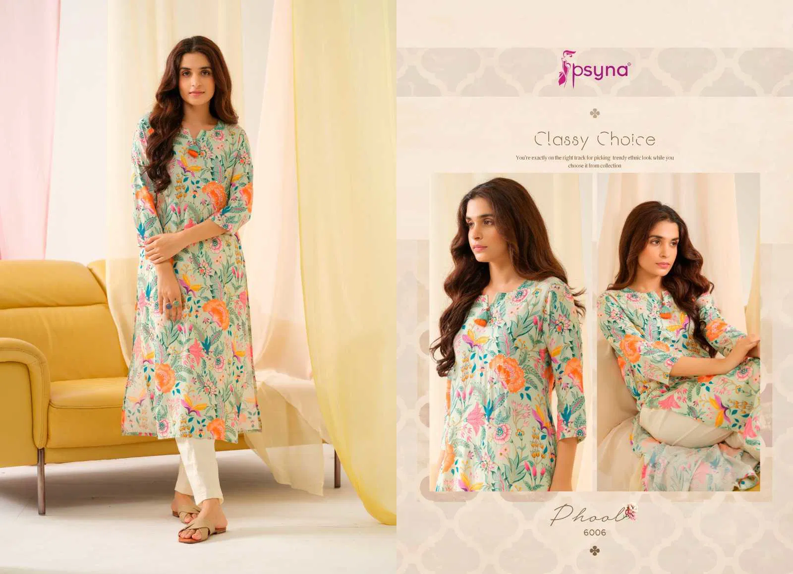 Phool Vol 6 By Psyna Rayon Readymade Kurti Wholesaler Best Wholesale Shop In Surat
