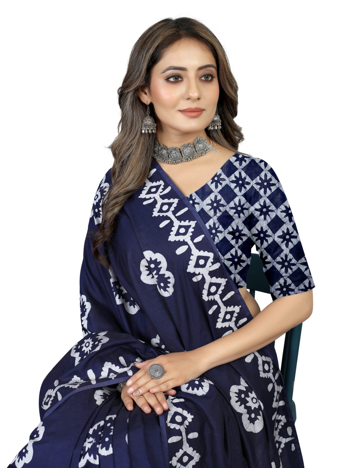 Shree Radha Raman Trendz Cotton Batik Printed Saree Catalog
