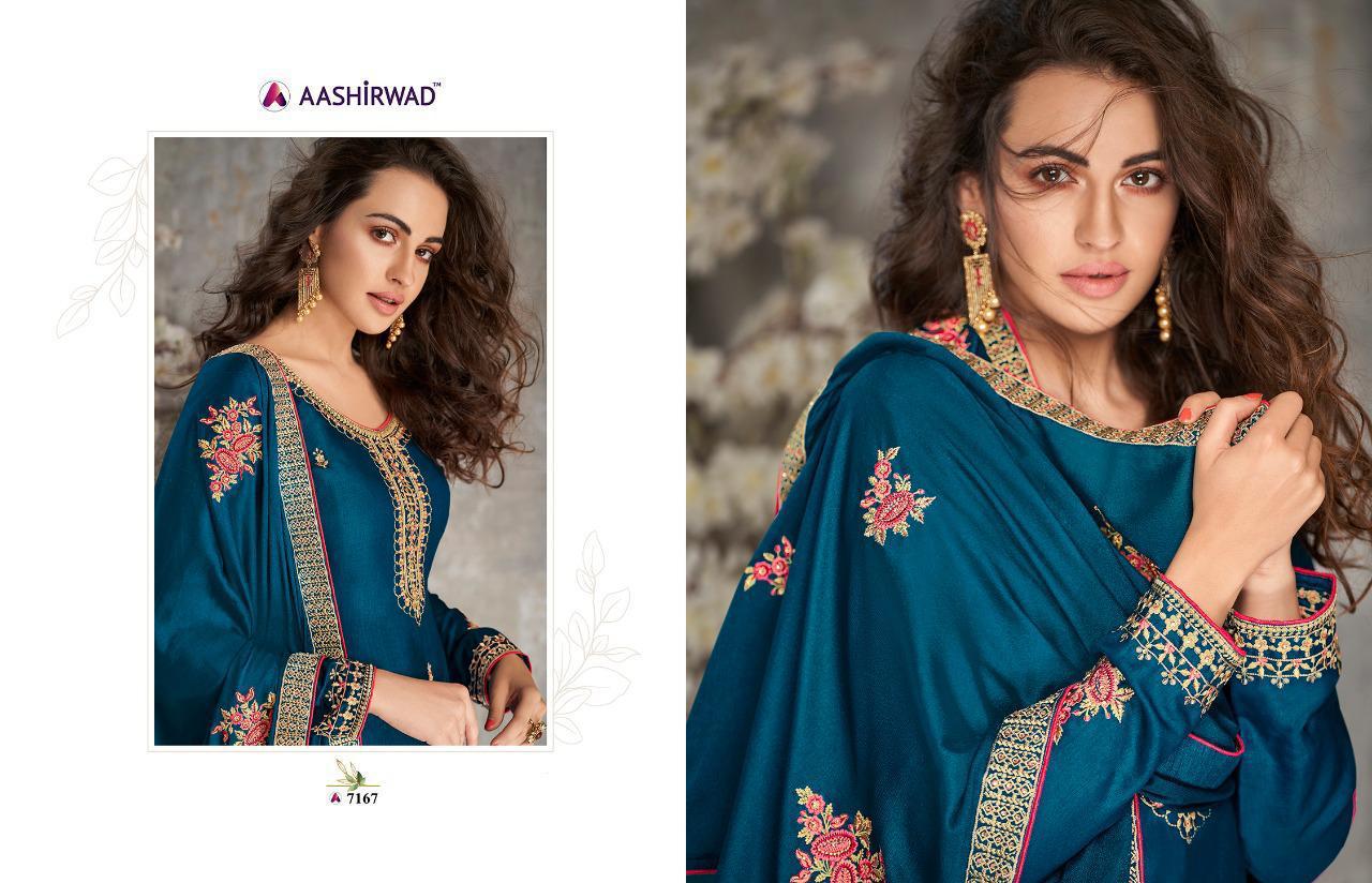 Haseena New Launch Of Latest Designer Salwar Suit Collection With Embroidery Neck Design And Silky Georgette With Heavy Embroidery Work
