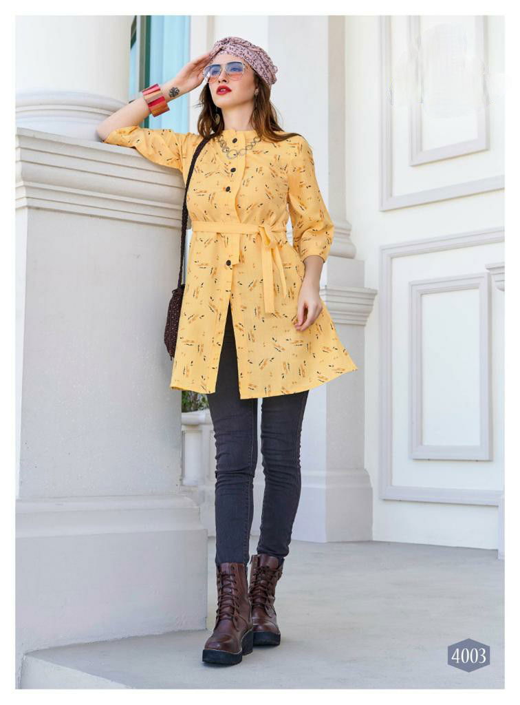 Ladies Flavour Tunic Latest Casual Wear Cotton Printed Ladies Top Collection