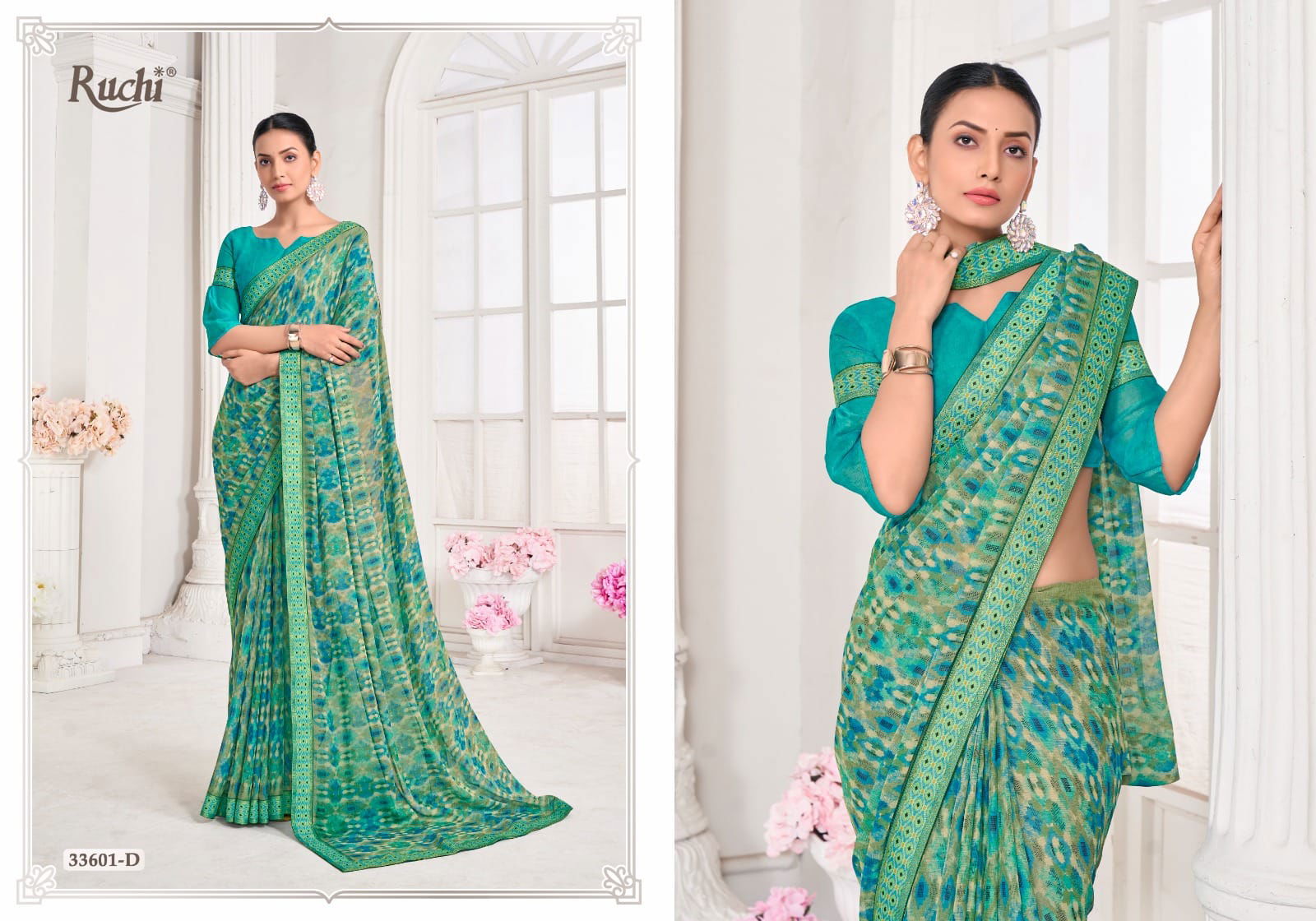 Vanilla Vol 8 By Ruchi Digital Printed Chiffon Sarees Wholesale Clothing Suppliers In India