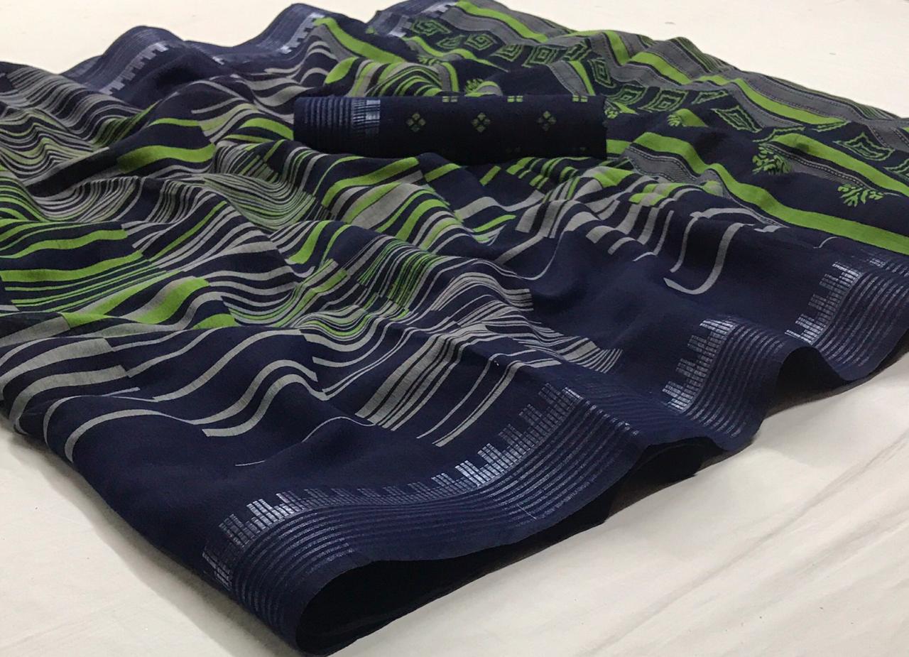 Latest Designer Printed Daily Wear Saree Collection  