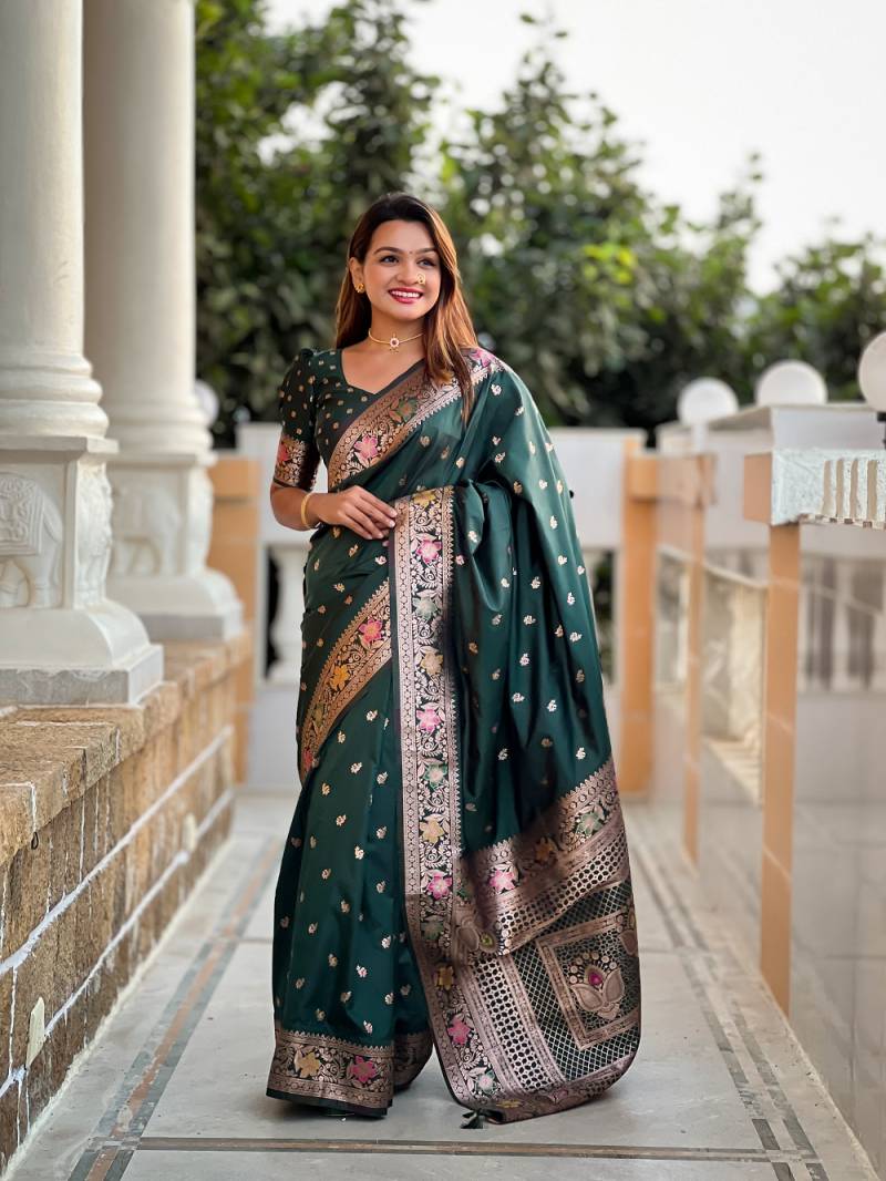 Nx Banarasi 5 Traditional Wear Banarasi Silk Saree Wholesale In India