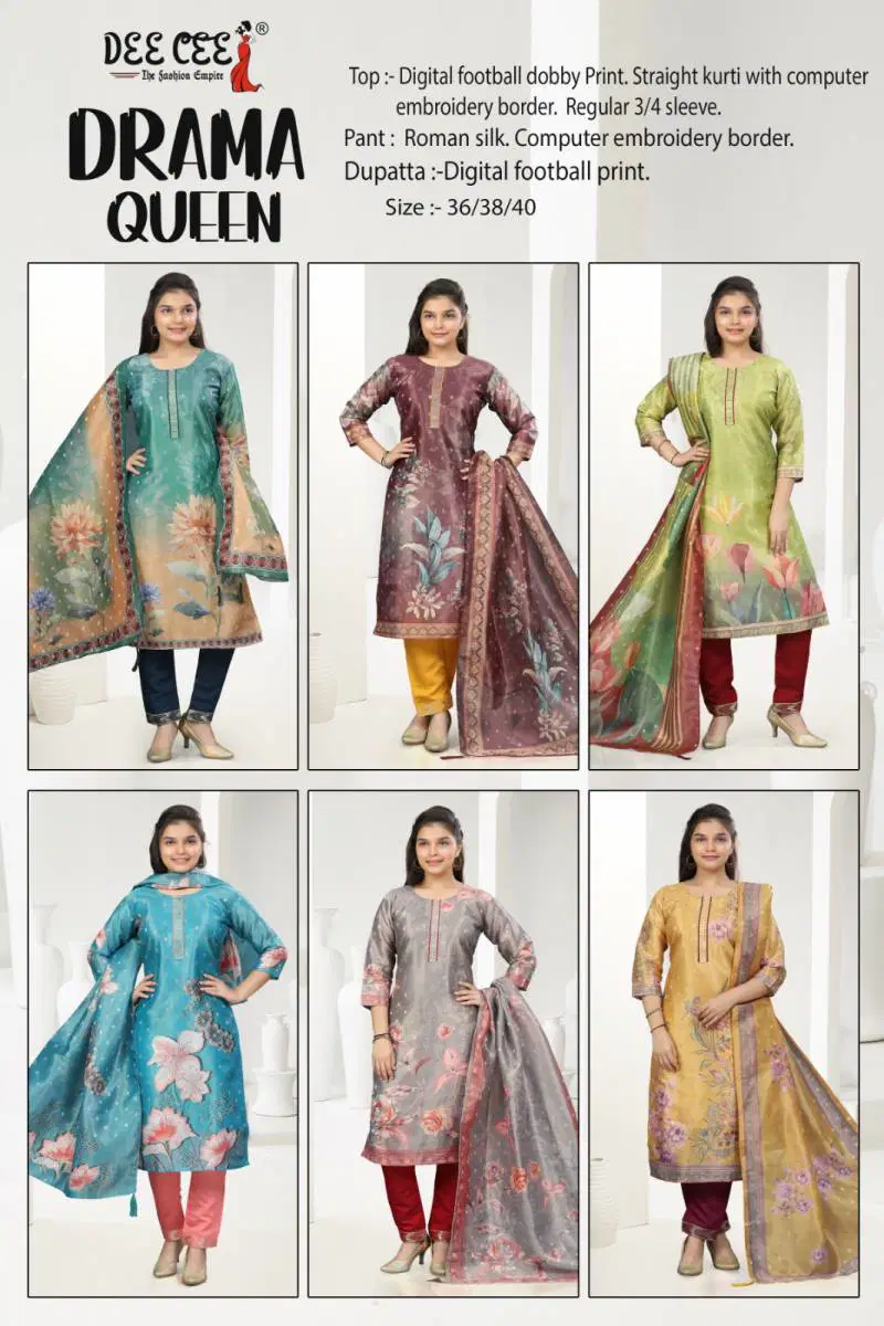 Drama Queen By Deecee Digital Printed Kurti Bottom With Dupatta Suppliers In India