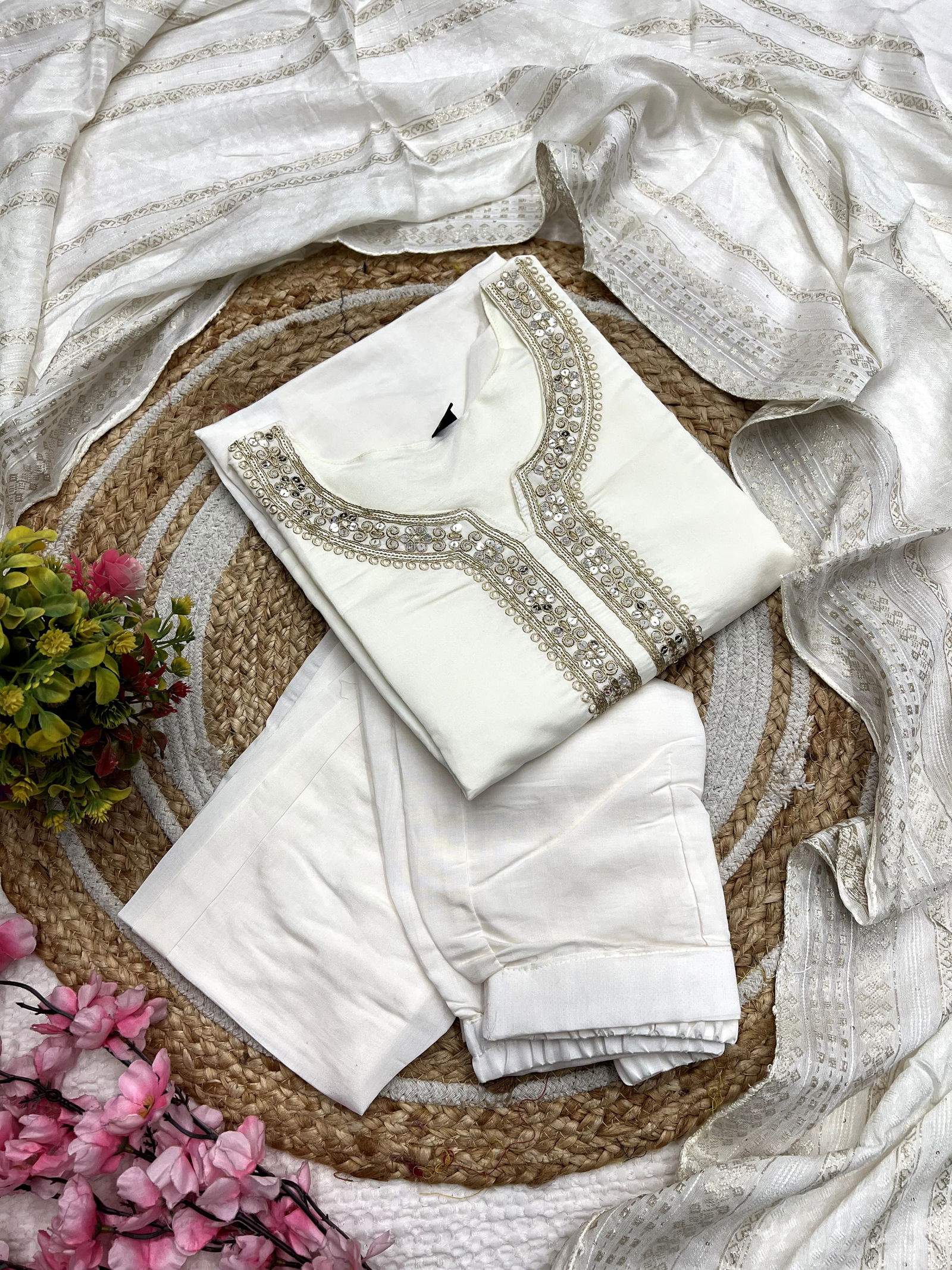 KF 610 Kalaai Viscose Embroidery Kurti With Bottom Dupatta Orders In India
