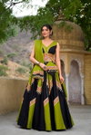 Green And Black Colour Pure Cotton Navratri Special Lehenga Wholesale Market Surat Taraa L 1676