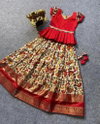 AJD 7898 kids Wear Soft Tusshar Silk Girls Crop Top Catalog