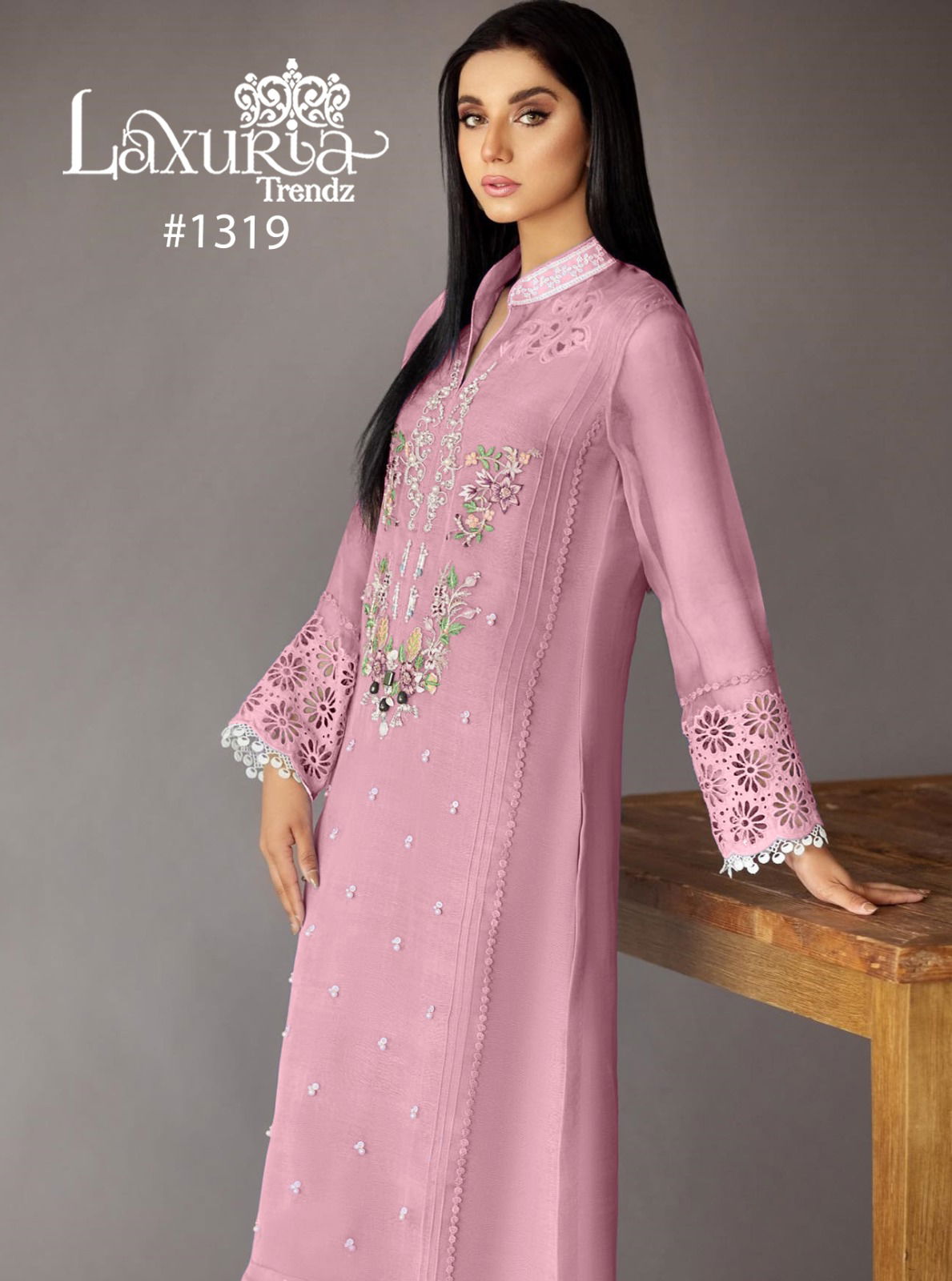 Luxuria 1319 Georgette Kurti With Bottom Dupatta Catalog