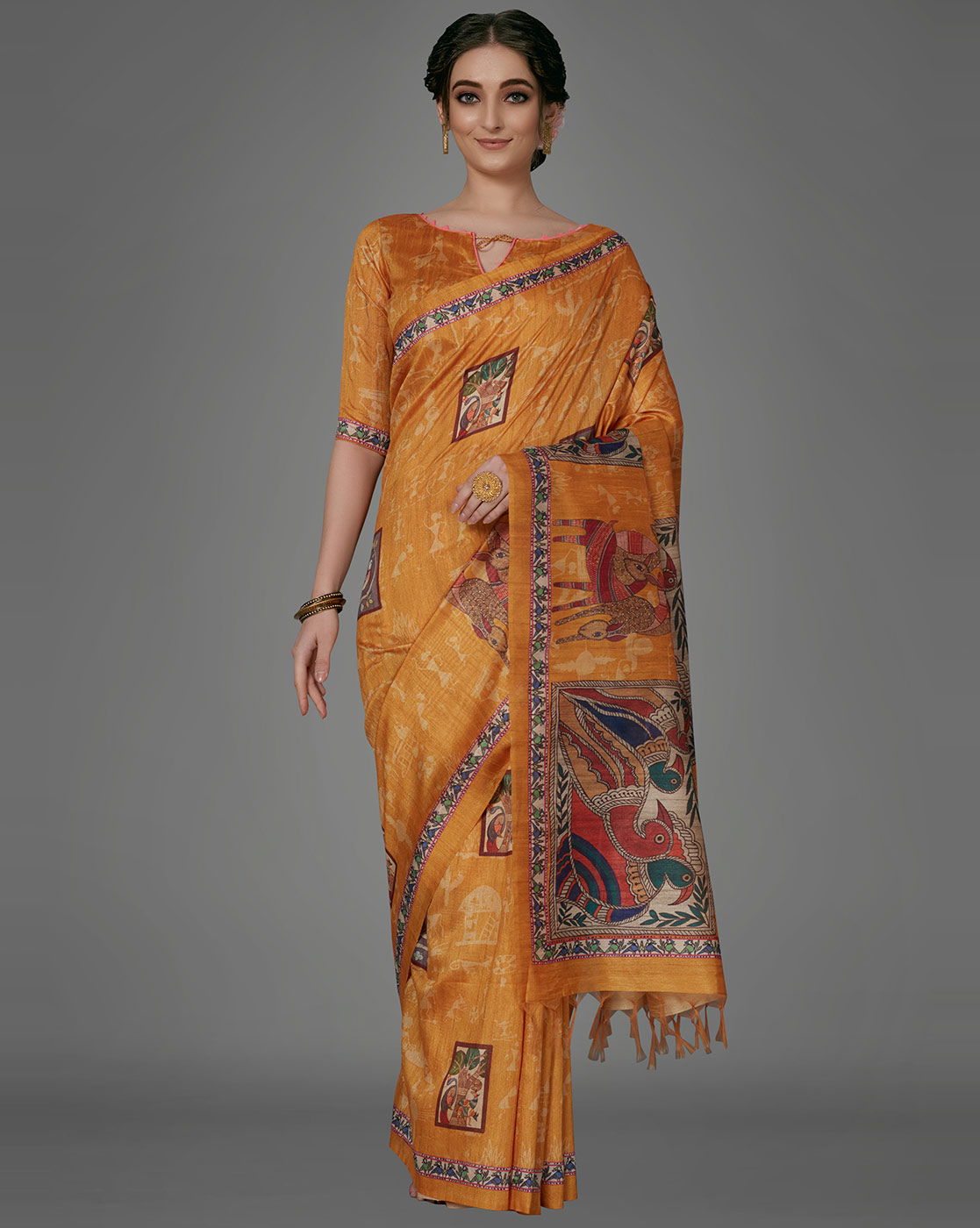 Apple Kalamkari 13 Latest Fancy Festive Wear Printed Manipuri silk Sarees Collection
