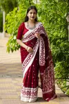 Scmd Anokhi A Digital Printed Linen Cotton Fancy Saree Wholesale Market Surat
