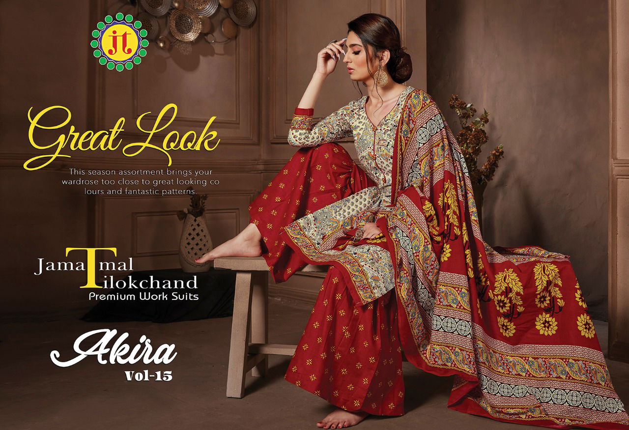 Jt Akira 15 Latest Collection Of Pure Cotton Printed Dress Material