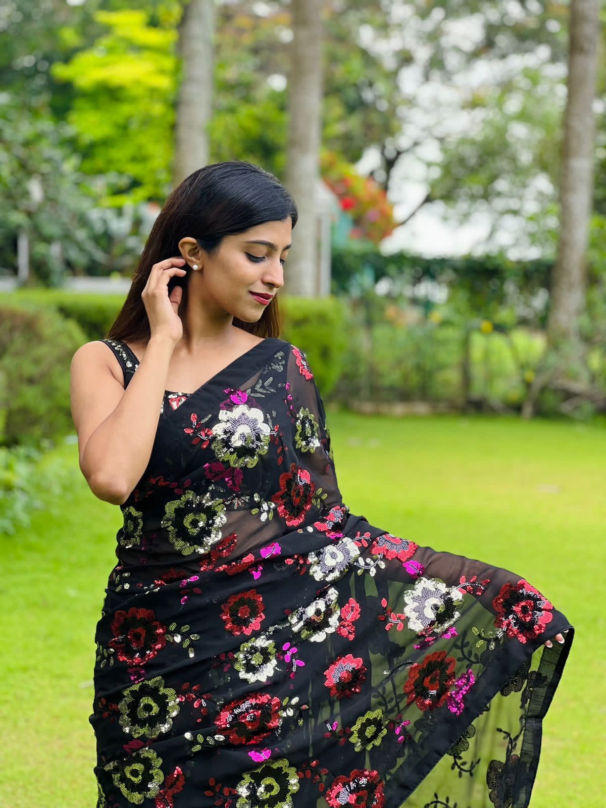 5297 Heavy Georgette Party Wear Sarees Catalog