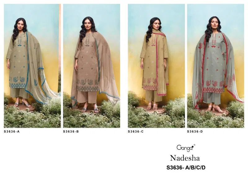 Nadesha By Ganga Cotton Printed Embroidered Salwar Kameez Bulk Orders In India