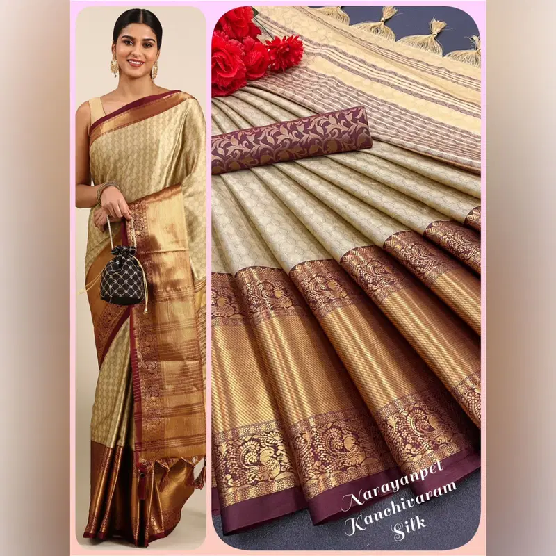 Aab Naranayanpet Kanchipuram Cotton Silk Saree Catalog
