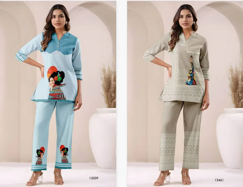 Tanyaa P 262 Cotton Fancy Printed Wholesale Co Ord Set Suppliers In Mumbai