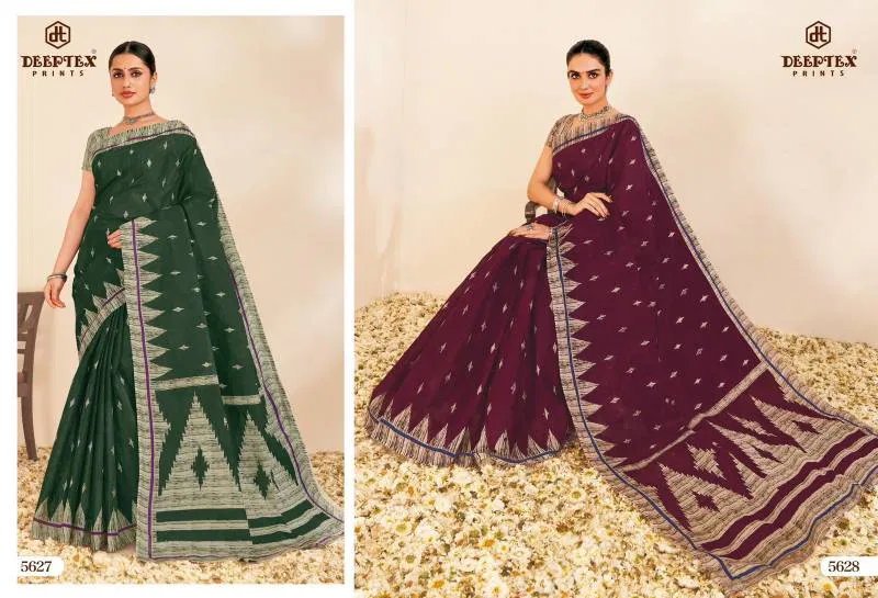 Mother India Vol 56 By Deeptex Printed Cotton Daily Wear Saree Wholesale Online