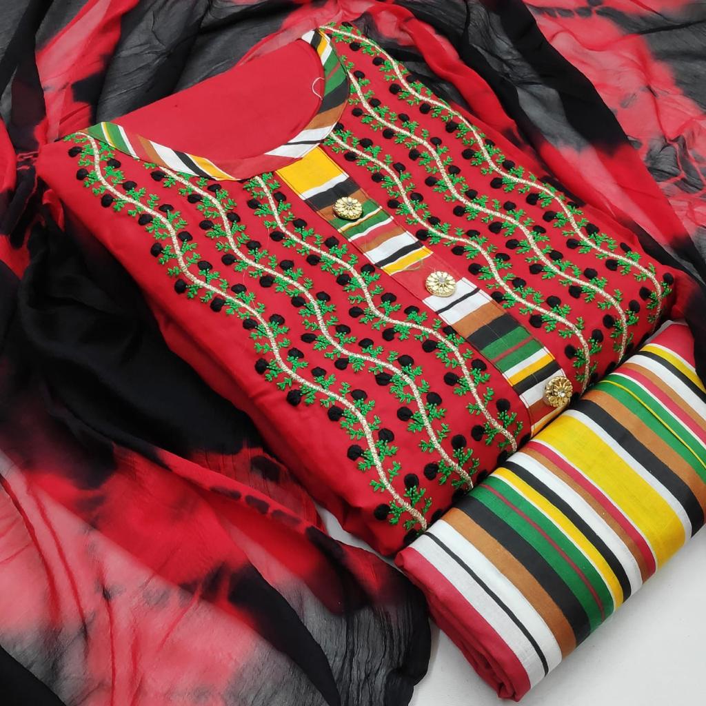 Latest Designer Casual Wear Cotton Dress Material Collection 