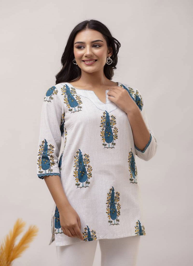 Stylee Girl 20 Cotton Printed Fancy Ladies Tops Wholesale Market In Surat With Price