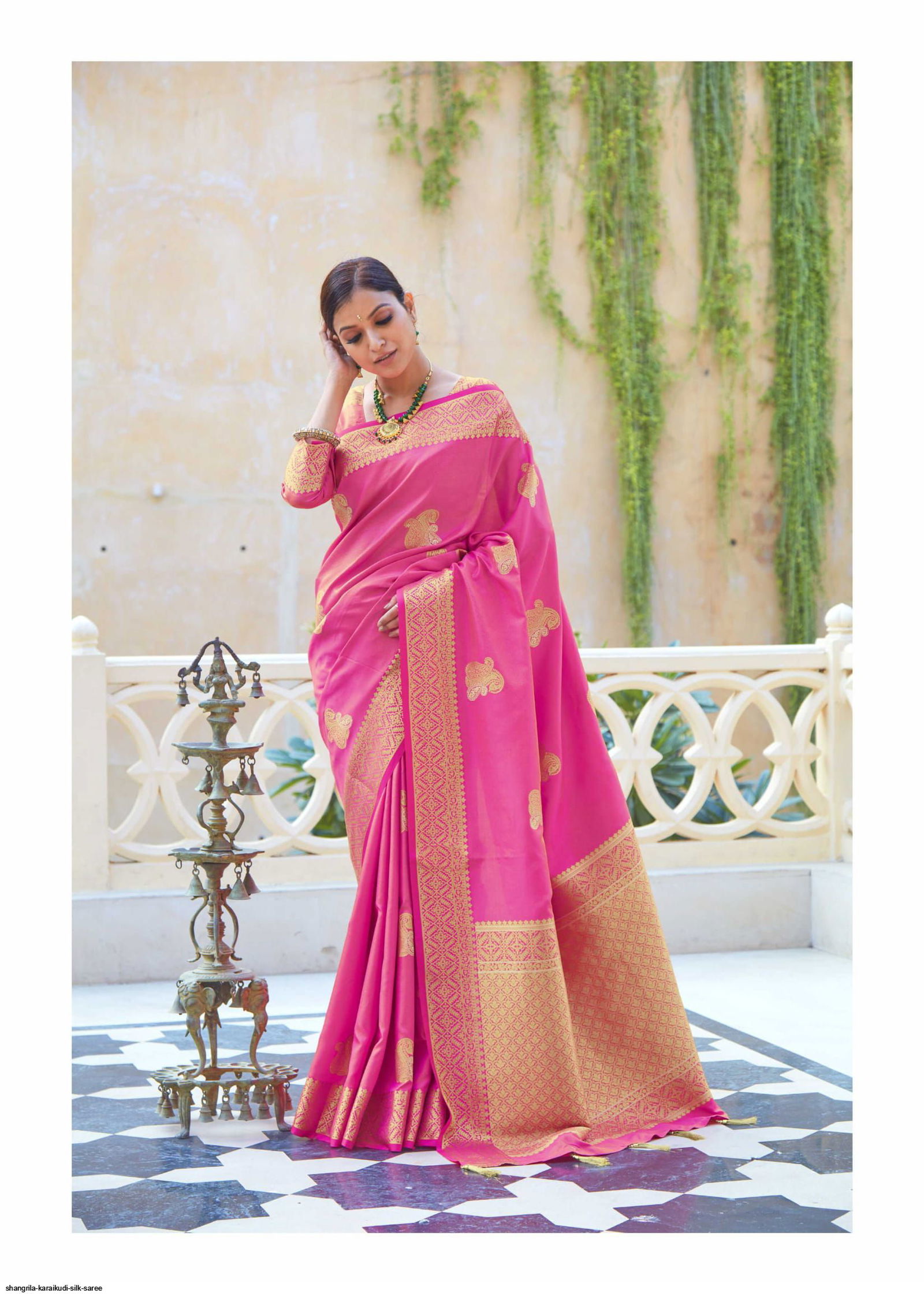 Shangrila Karaikudi Festive Wear Heavy Designer Silk Saree Collection
