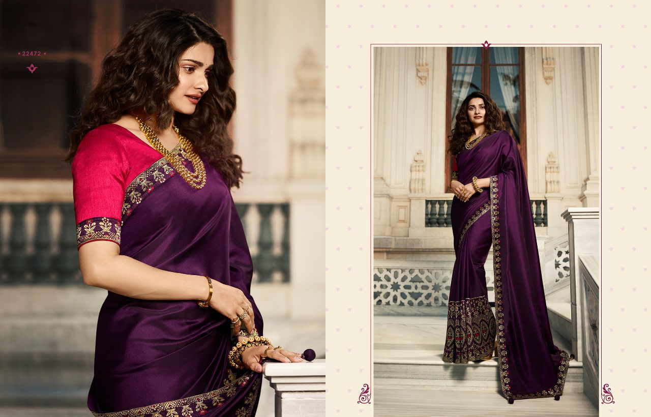 Latest Designer Plain Saree With Beautiful Designer Jacquard Border Party Wear Silk Saree Collection 
