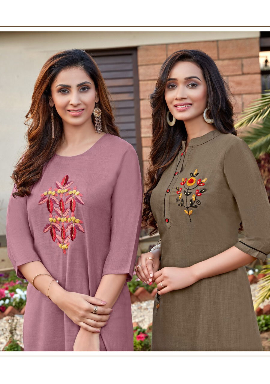 Parra Kasturi 1 Ethnic Wear Exclusive Ethnic Wear Cotton Designer Kurti Collection
