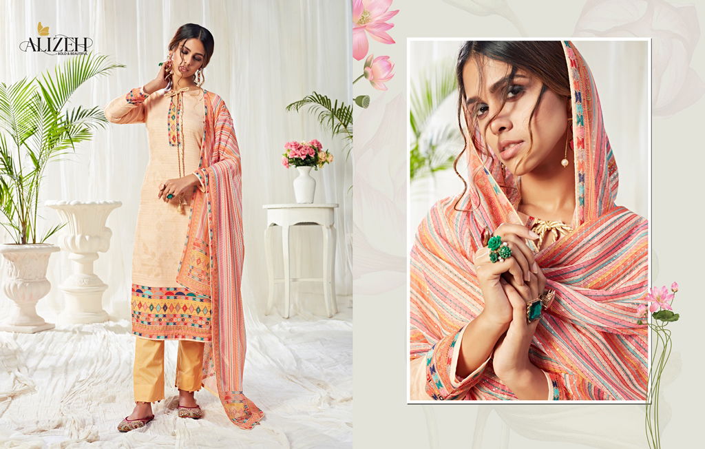 Alizeh Bliss Latest Designer Printed Cotton Dress Material Collection