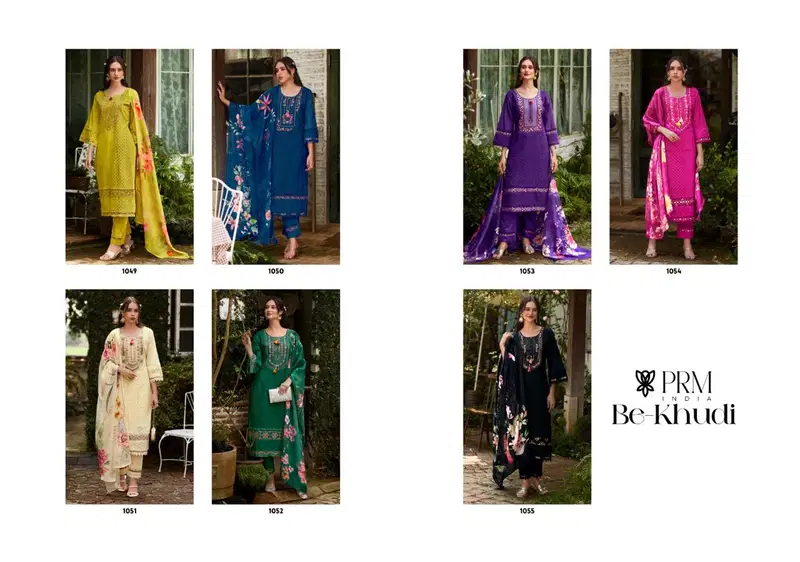 Be Khudi By Prm Cotton Shiffli Embroidery
Readymade Suits Wholesale Market Surat