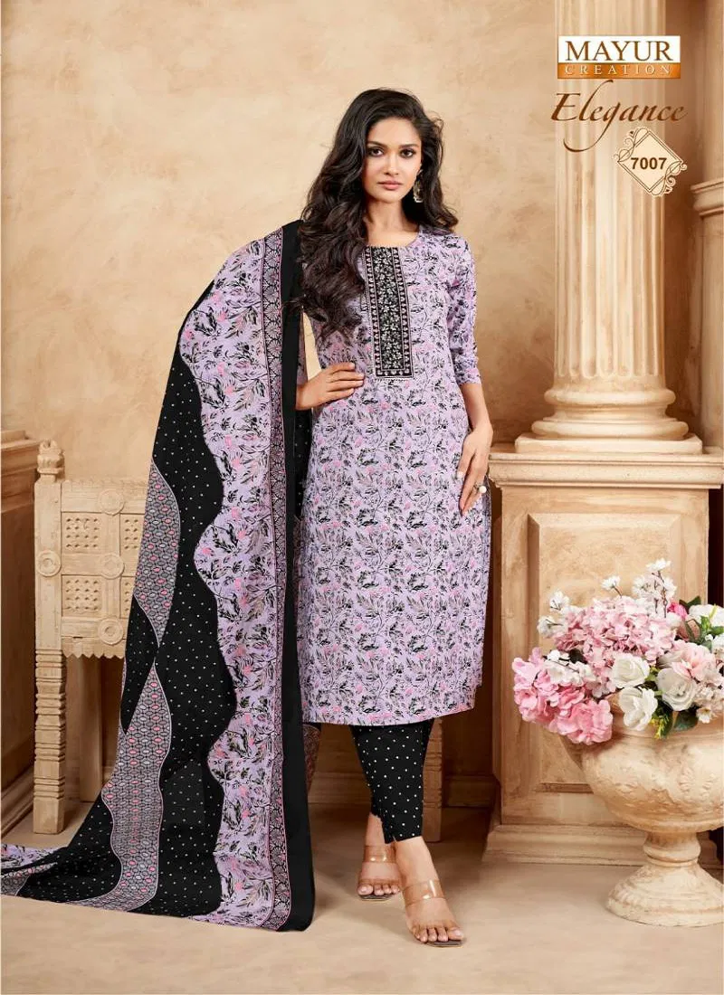 Elegance Vol 7 By Mayur Printed Dress Material Wholesale Market In Surat