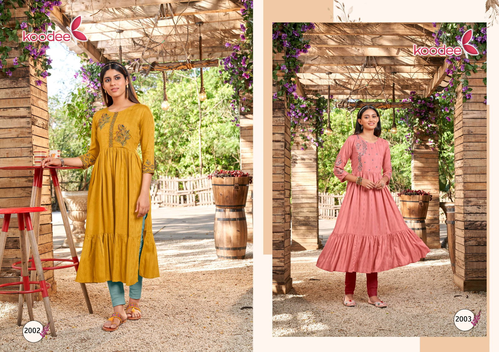 Manya By Koodee Long Flaired Anarkali Kurtis Wholesale Suppliers In Mumbai
