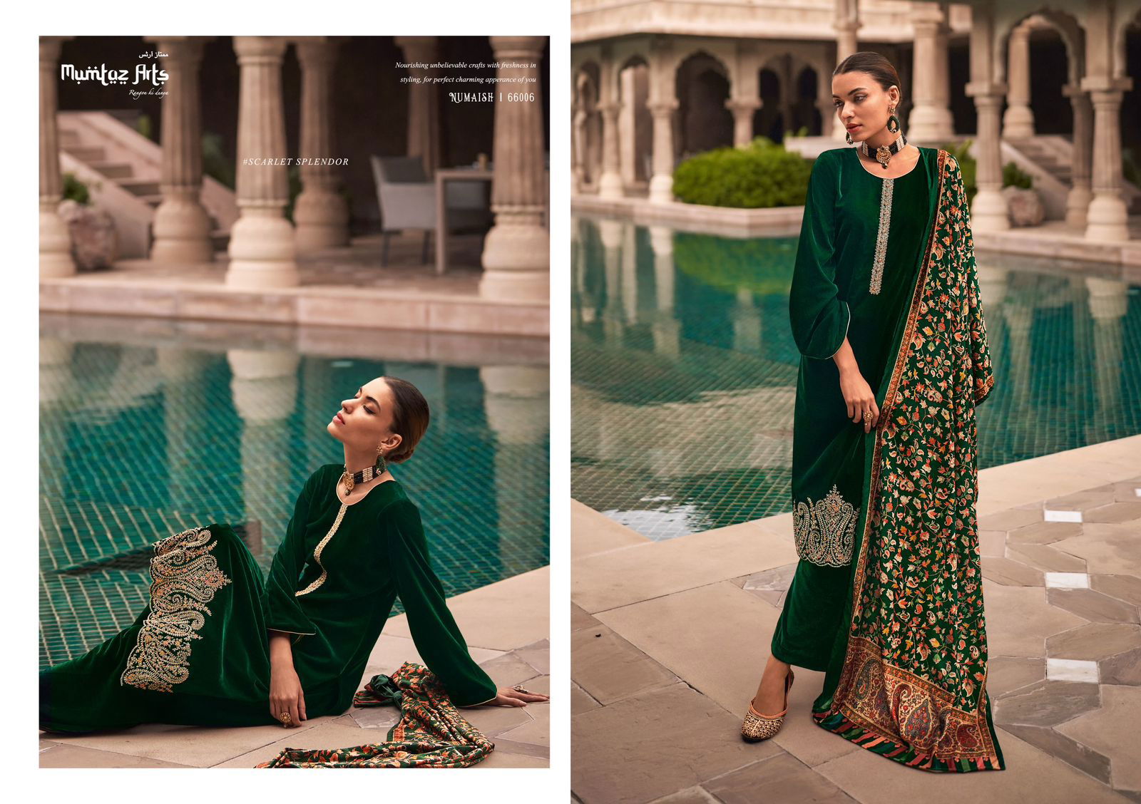 Mumtaz Numaish Winter Wear Velvet Embroidery Salwar Kameez Catalog
