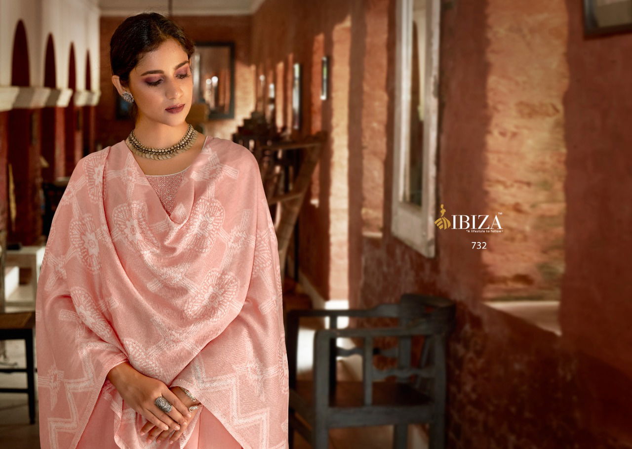 Ibiza Glamour New Collection Of Designer Casual Wear Pure Pashmina Embroidered Salwar Kameez Collection With Pure Jamawar Shawl Jacquard Dupatta 