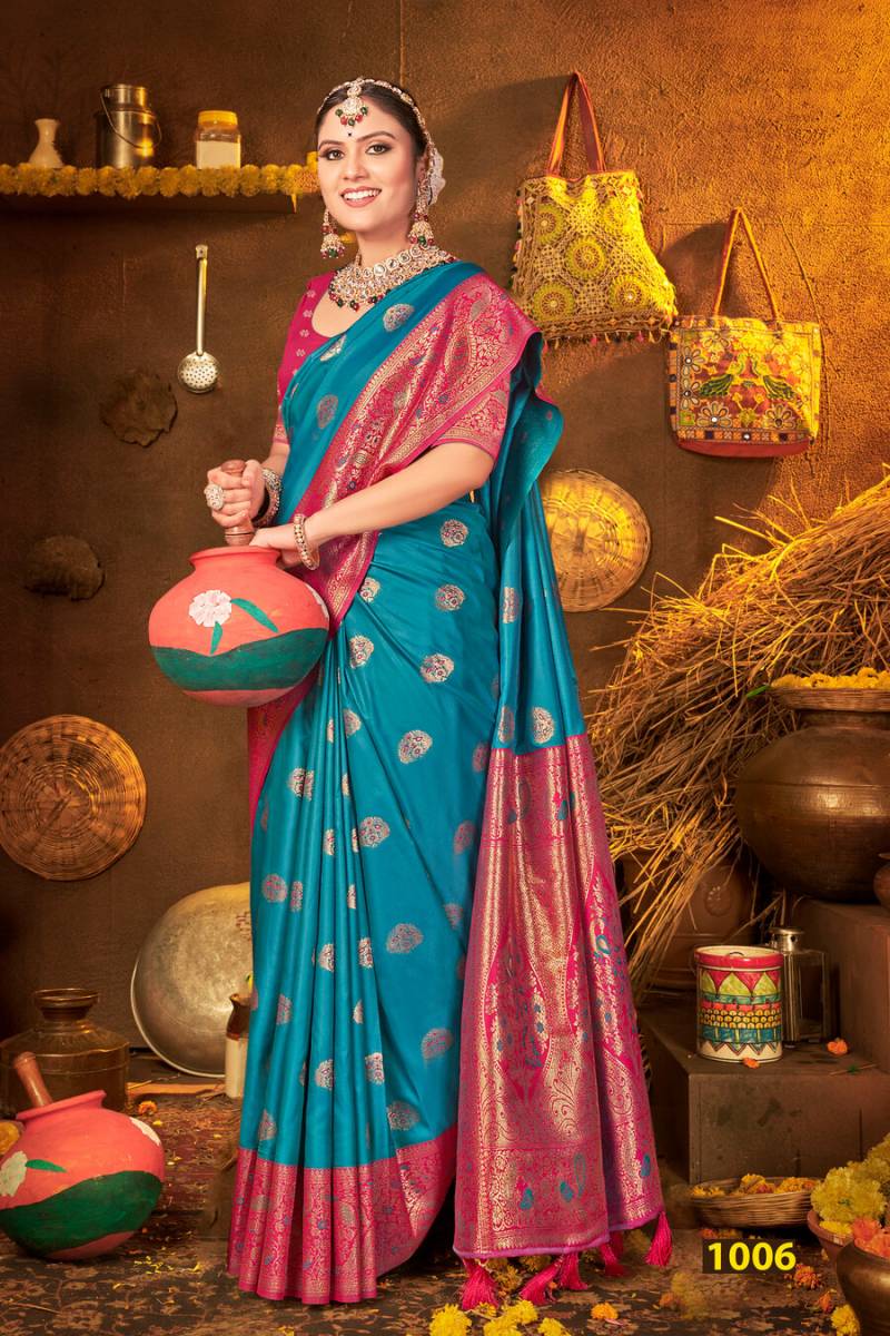 Rang Kesari Silk Vol 1 By Saroj Traditional Wear Silk Saree Wholesale In India