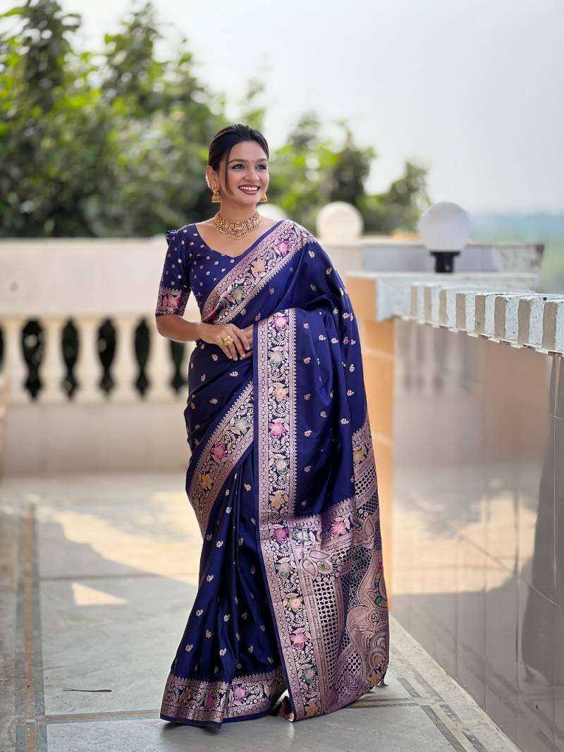 Nx Banarasi 5 Traditional Wear Banarasi Silk Saree Wholesale In India