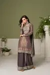 Bushra By Gulkayra Chinon Printed Embroidery Readymade Suits Suppliers In India