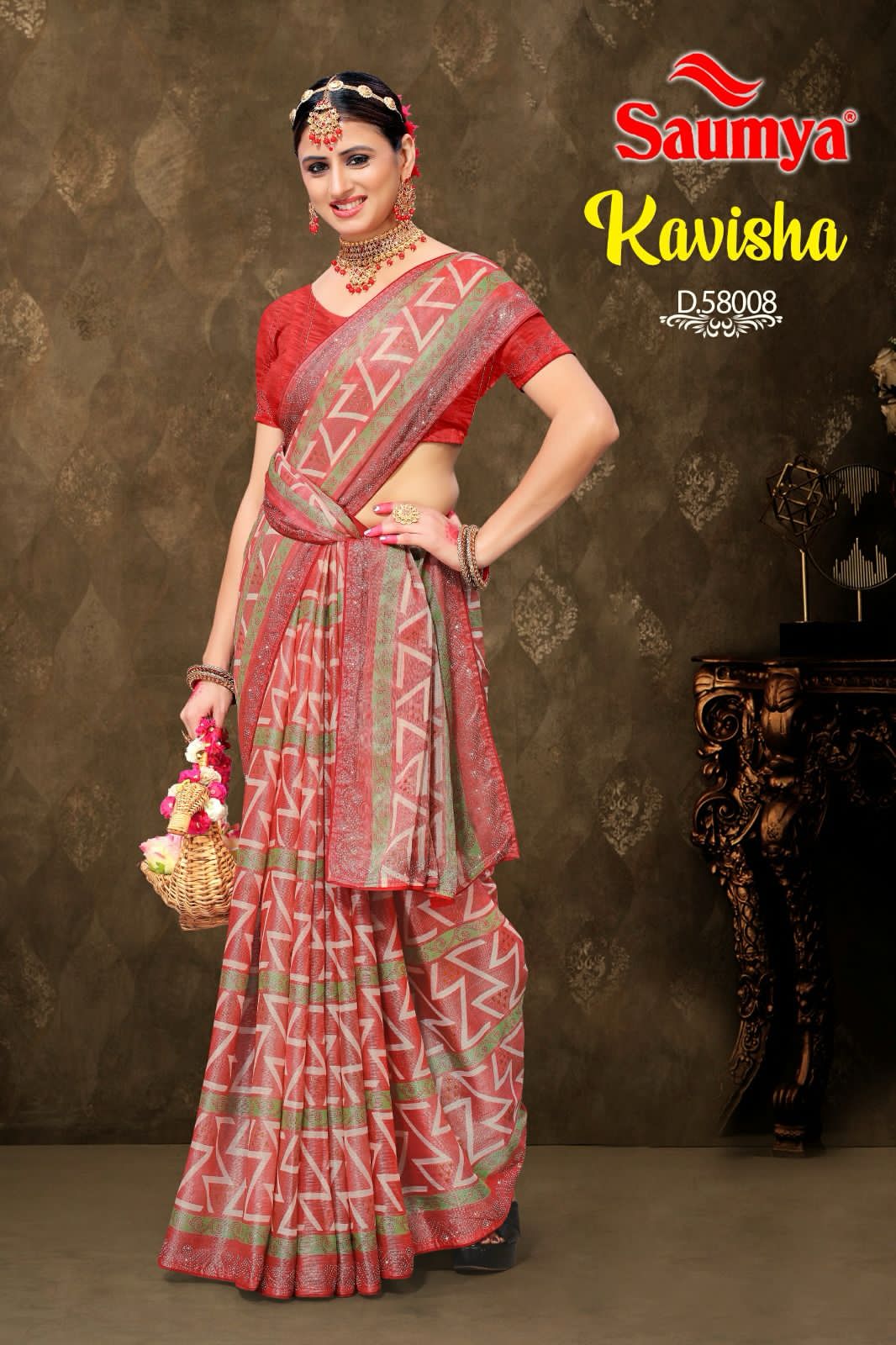 Kavisha By Saumya Chiffon Brasso Saree Catalog