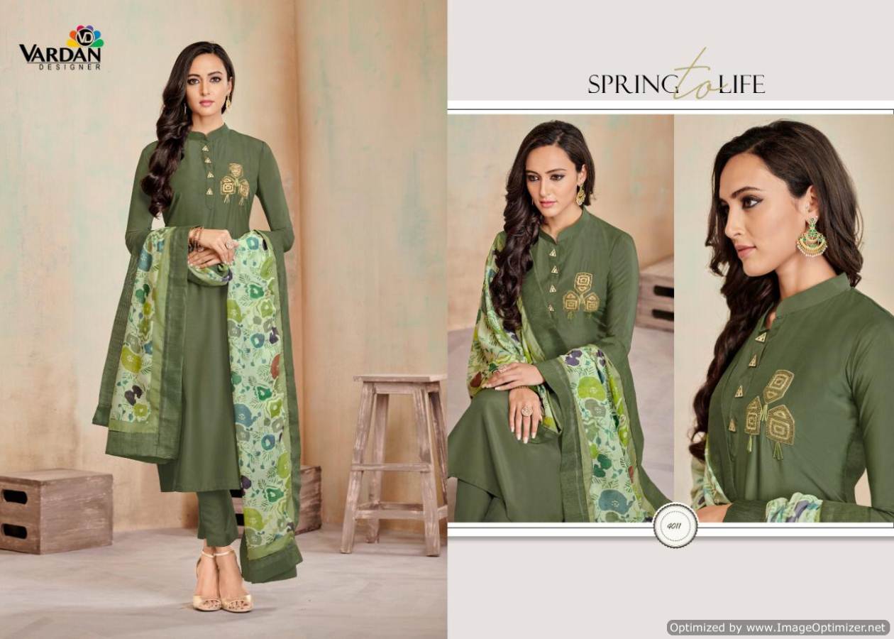 Vardan Kanishka 1 Heavy Designer Ready Made Suit With Embroidery Work and Digital Print Dupatta 