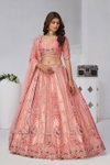 Pink Colour Banarsi Silk Lahenga With Blouse And Dupatta Wholesale In Delhi Kf 2151