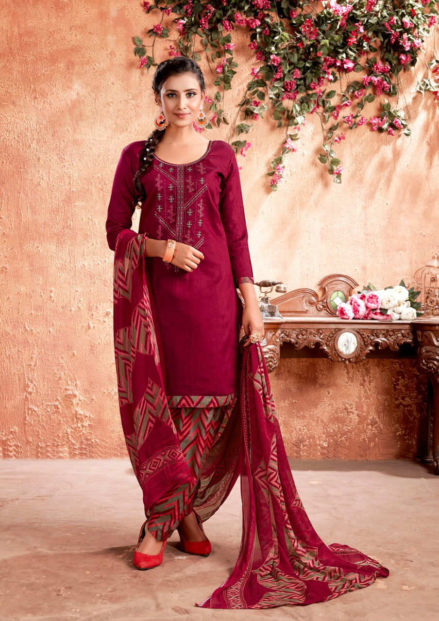 Anita Kesariya Mehar Fancy designer Daily Casual Wear jam cotton Printed Designer Dress Material Collection

