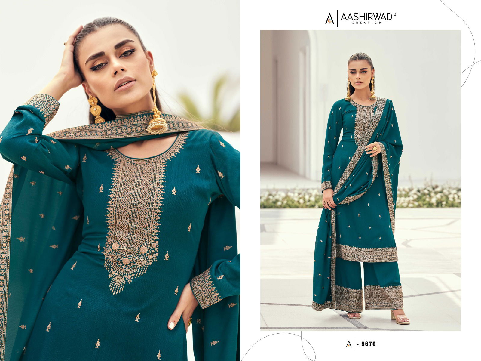 Preet By Aashirwad Silk Salwar Suit Catalog