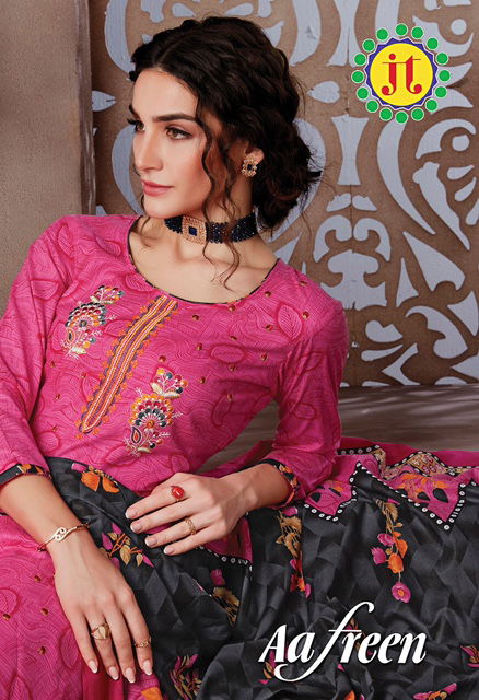 Jt Afreen 3 Latest Fancy Designer Regular Casual Wear Printed Cotton Dress Material Collection
