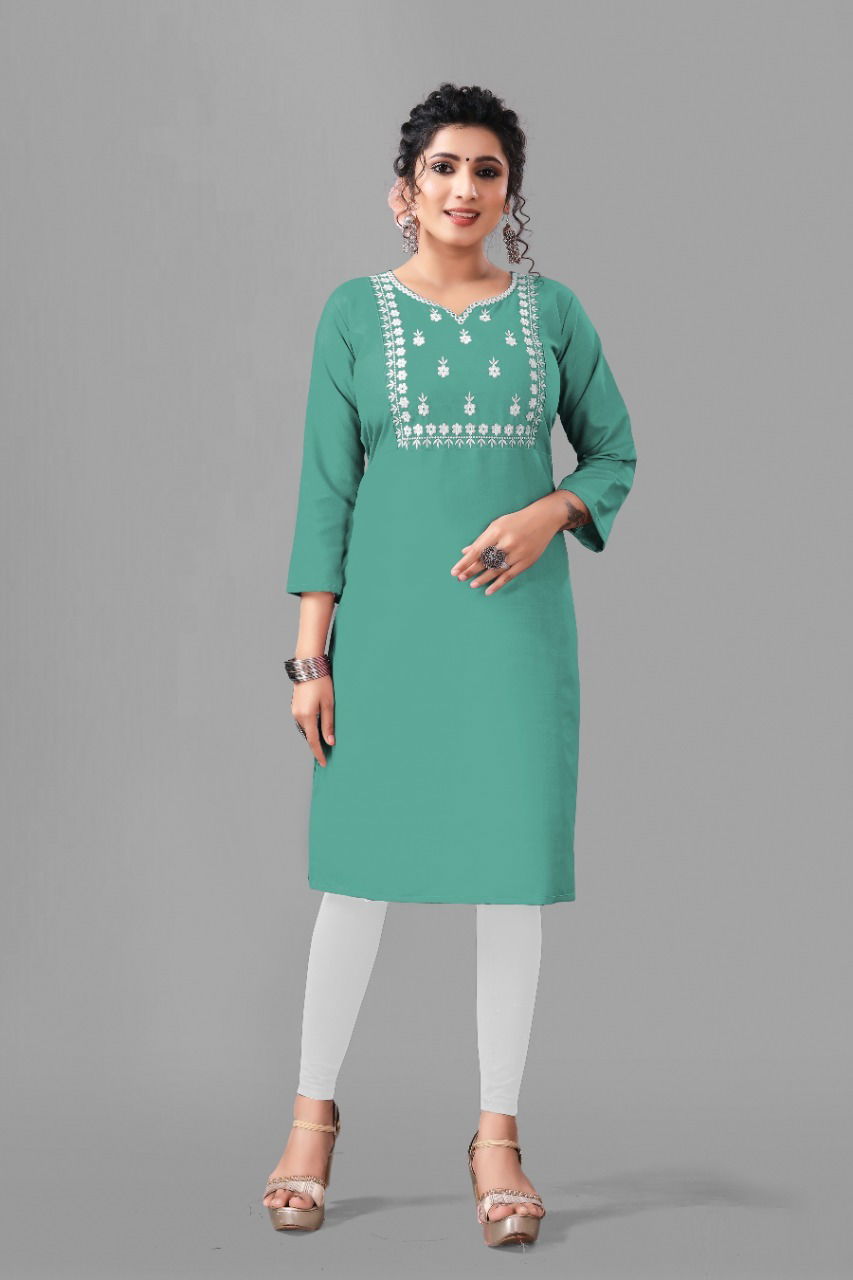Kiwi Cotton Bland Kurti Catalog